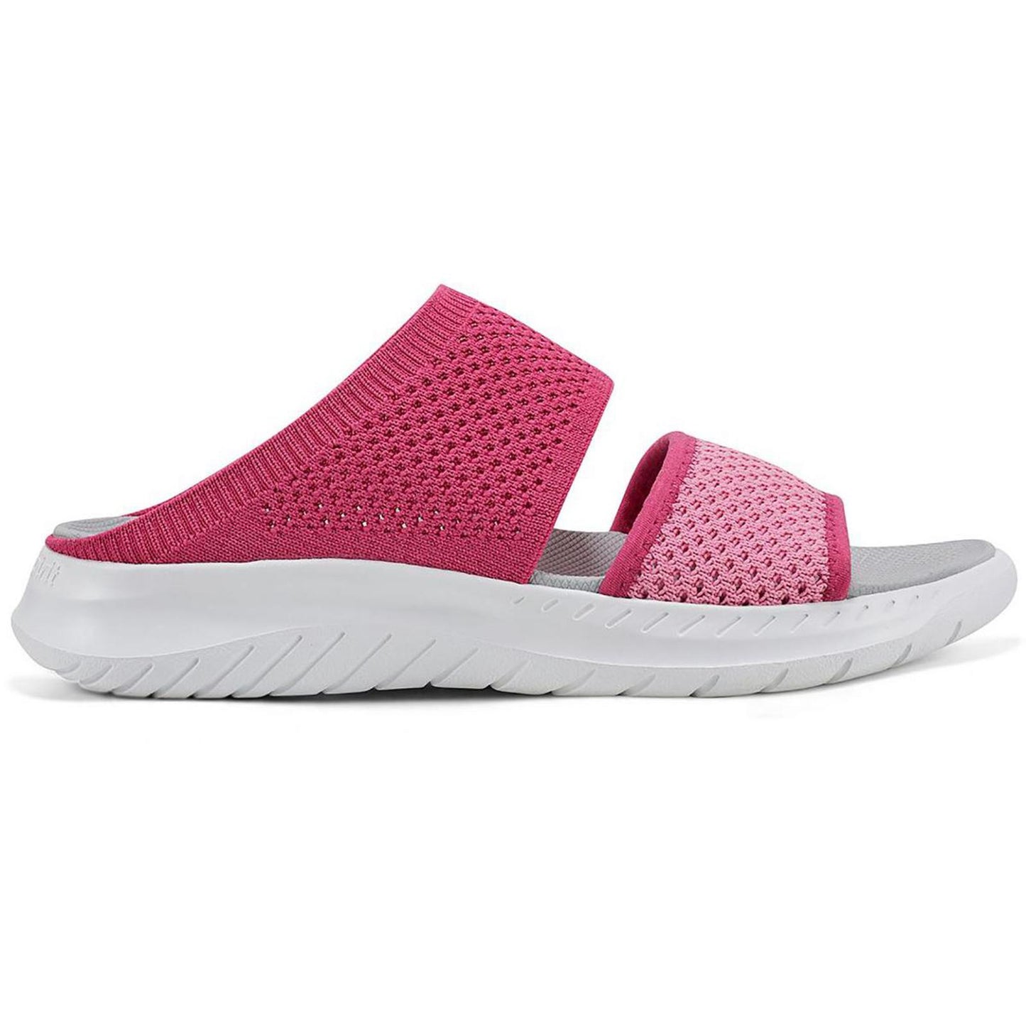 Easy Spirit Womens Davera 2 Open Toe Slip On Slide Sandals 8 Medium (B,M) / Dark Pink