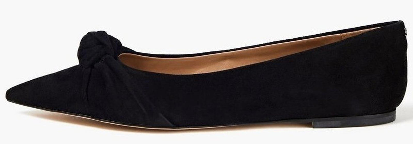 Sam Edelman Wheaton Black Suede Fashion Slip On Pointed Toe Ballet Flats 9.5M