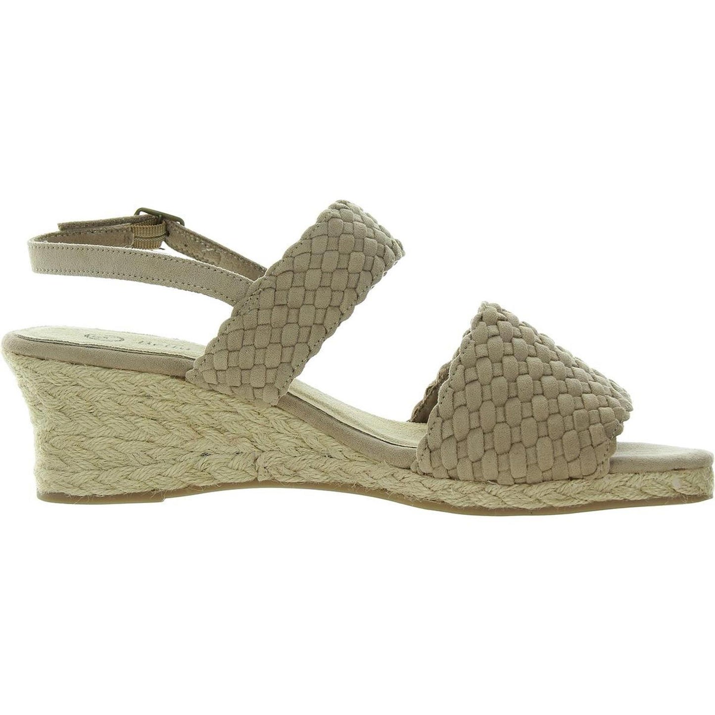 Bella Vita Womens Braided Faux Suede Wedge Sandals 9.5 Medium (B,M) / Light Tan
