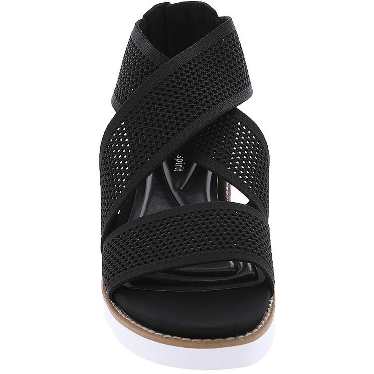 Easy Spirit Womens Wander 2 Black Platform Sandals 7.5