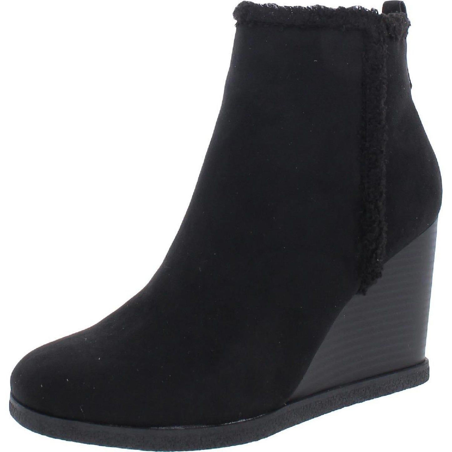 Sun + Stone Womens Camillia Faux Fur Lined Platform Wedge Boots Shoes 10