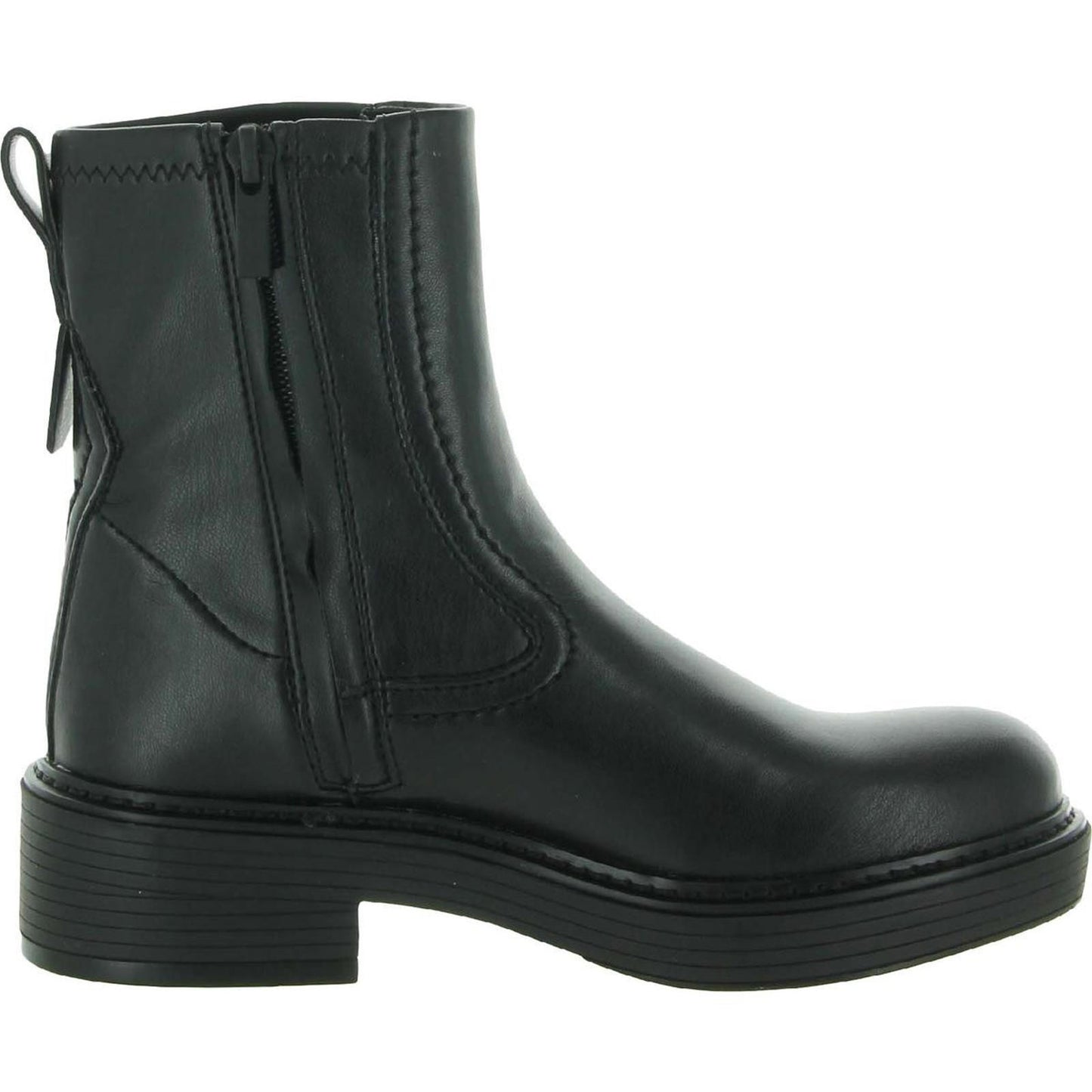 Franco Sarto Womens Karbon Zipper Pull On Ankle Boots 7 Medium (B,M) / Black