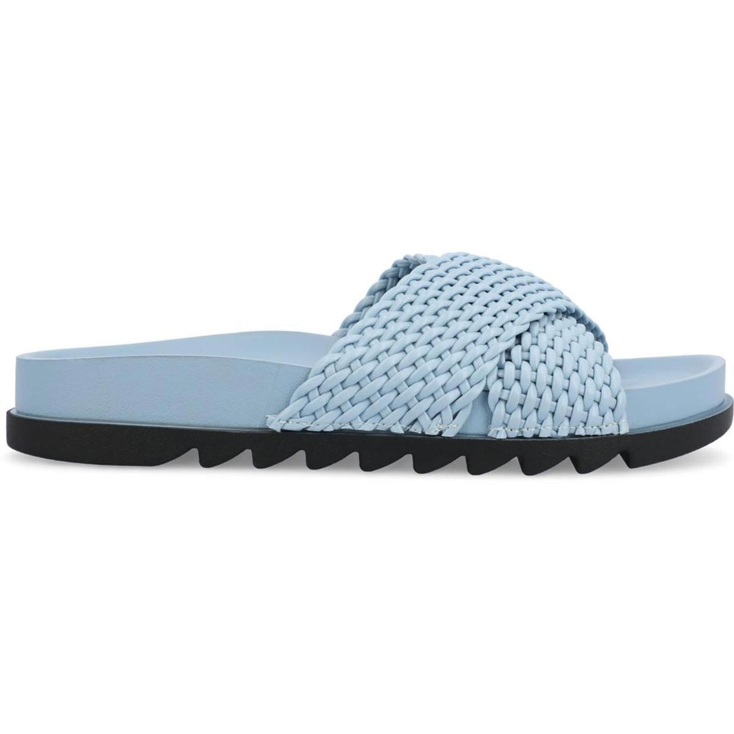 Journee Collection Womens GRETIE Blue Slide Sandals 6.5 Medium