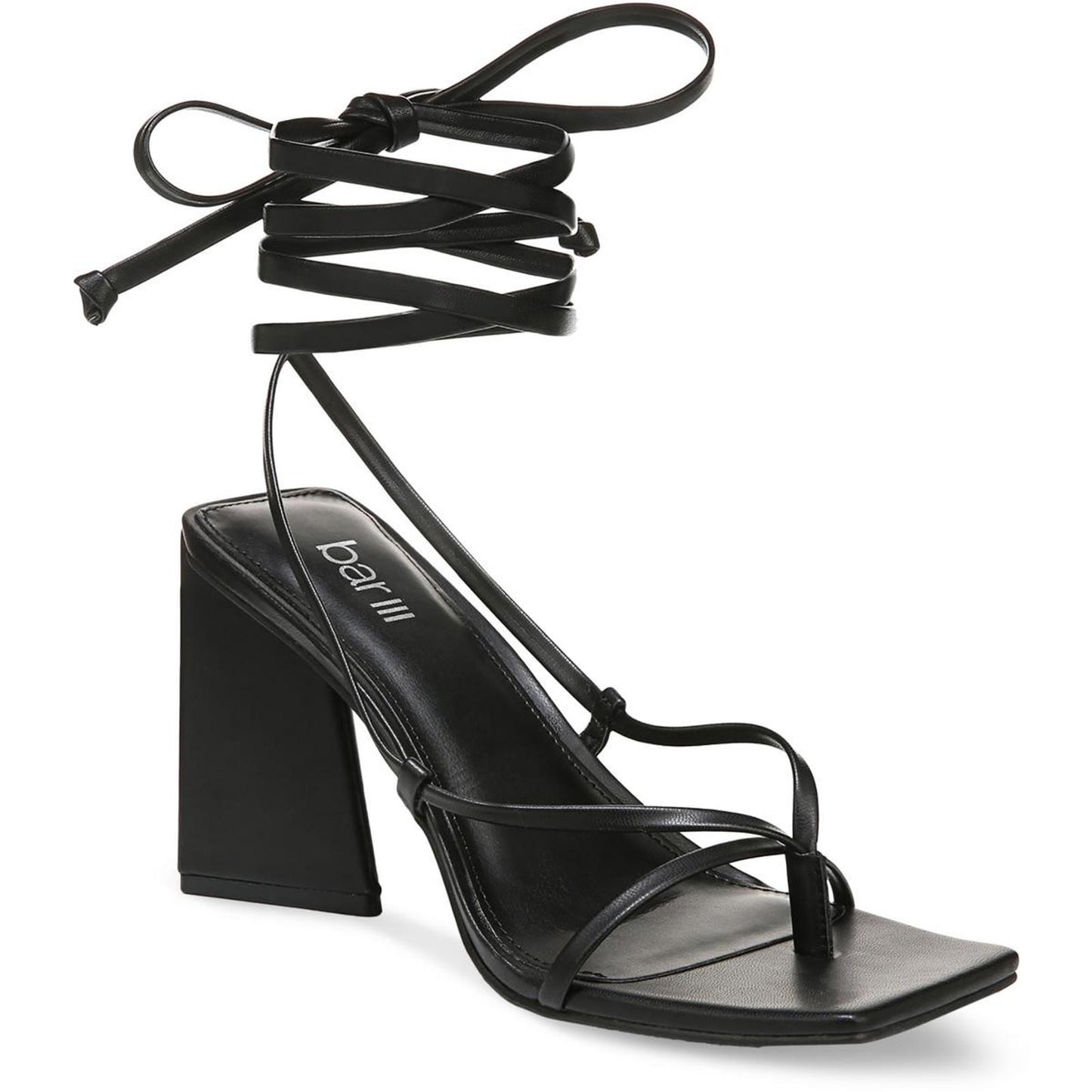 Sandalias de tacón cónico Auroraap para mujer Bar III, color negro, talla 42 (B, M)