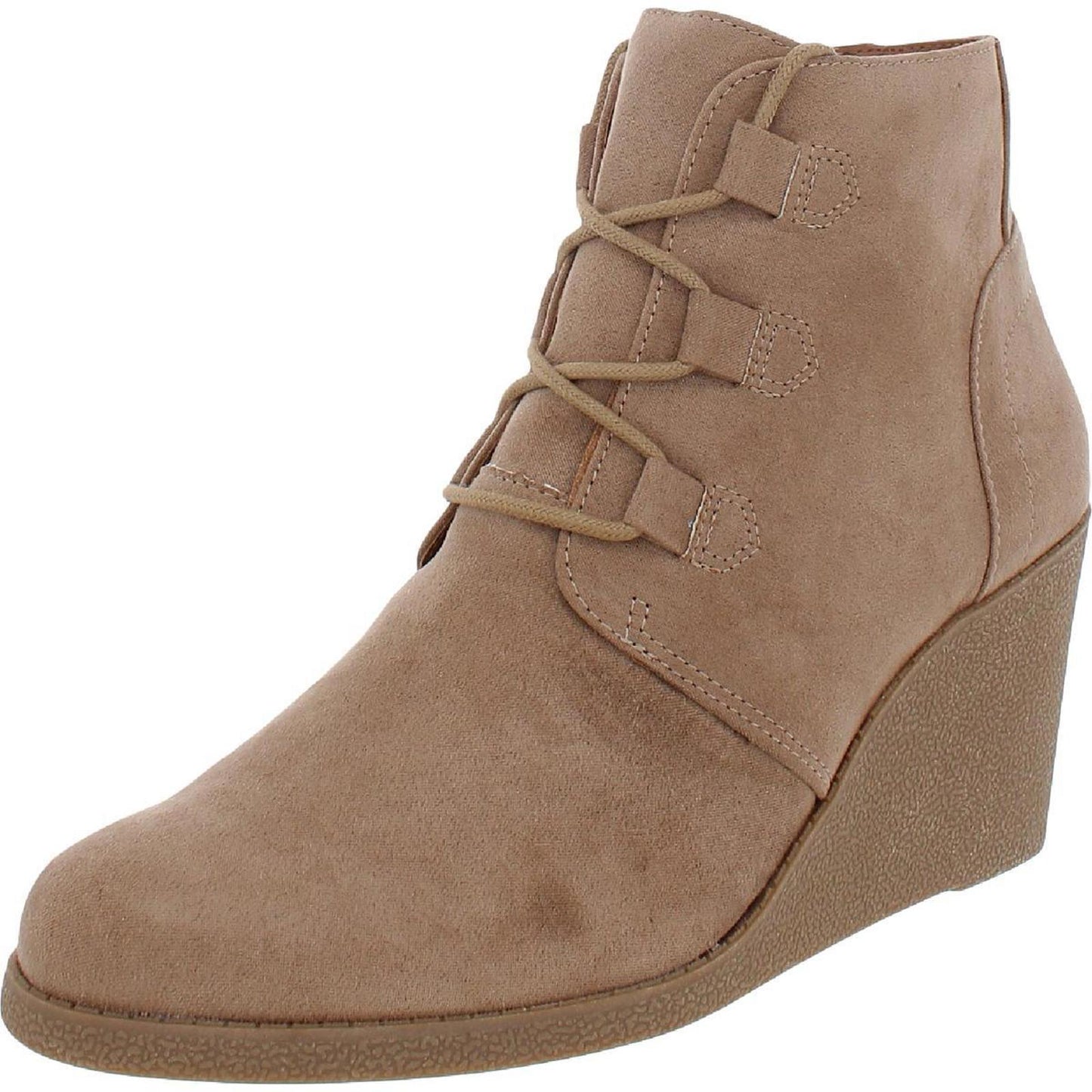 Style & Co. Womens Noellee Taupe Wedge Boots Shoes 9.5 Medium (B,M)