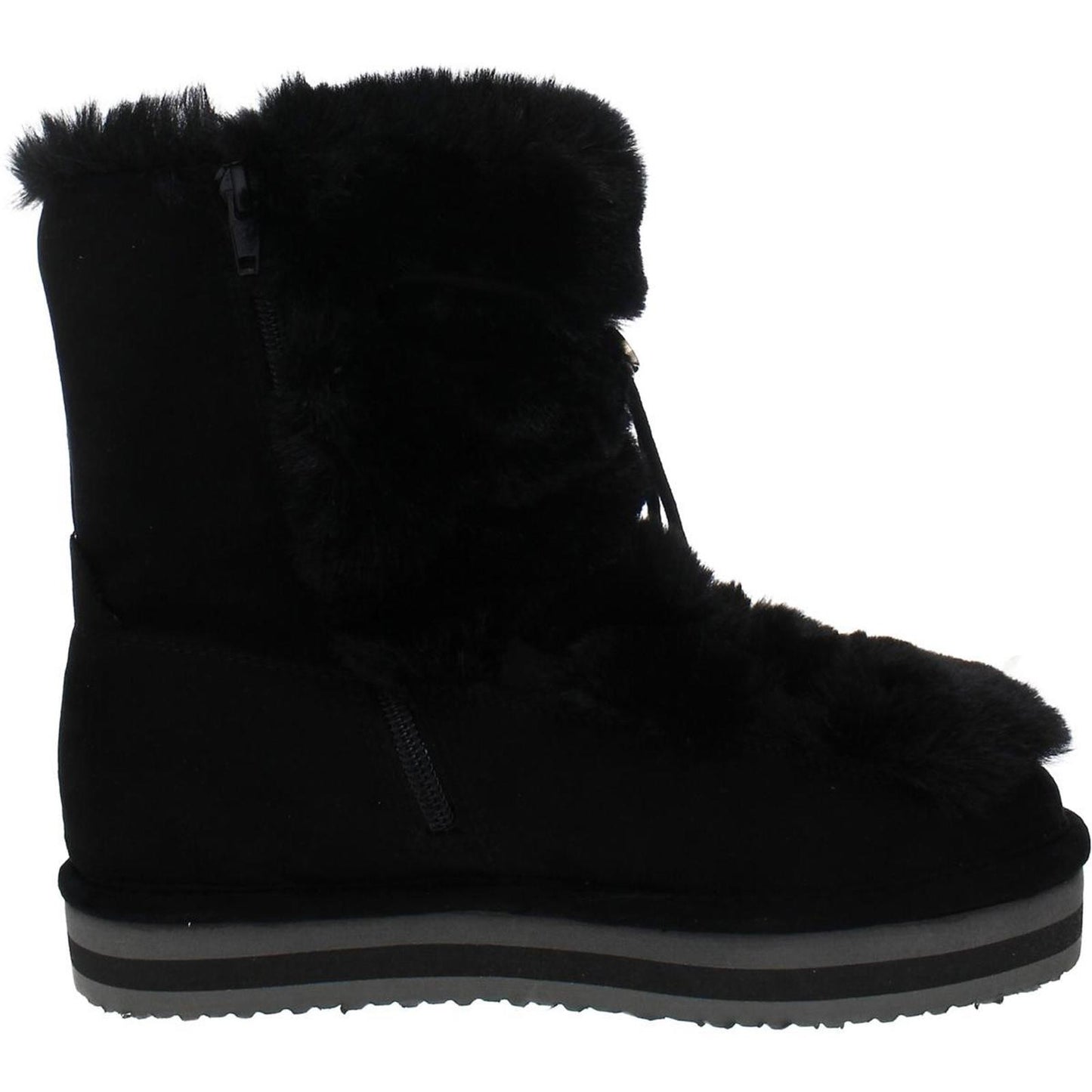 Sun + Stone Womens Remii Faux Suede Fuzzy Winter & Snow Boots Shoes 7