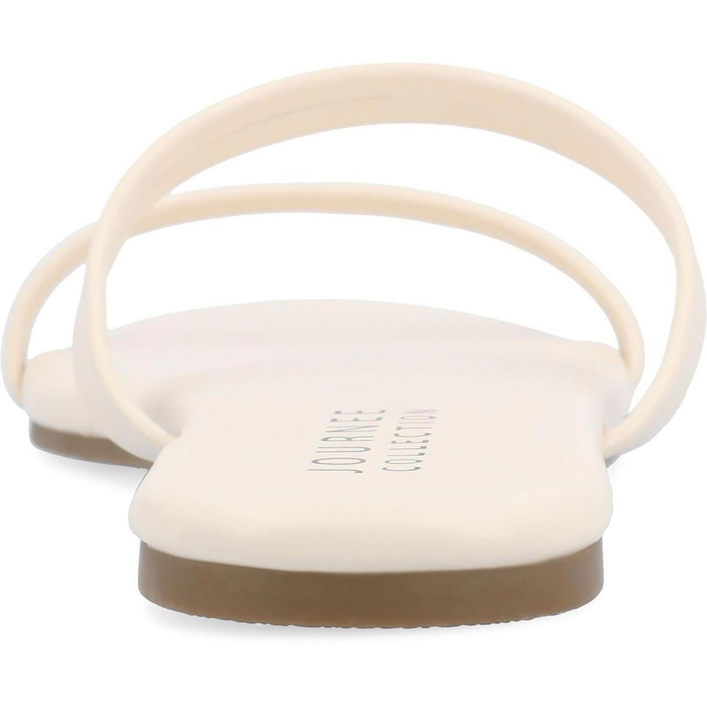 Journee Collection Womens Adyrae Ivory Slide Sandals 8.5 Medium (B,M)