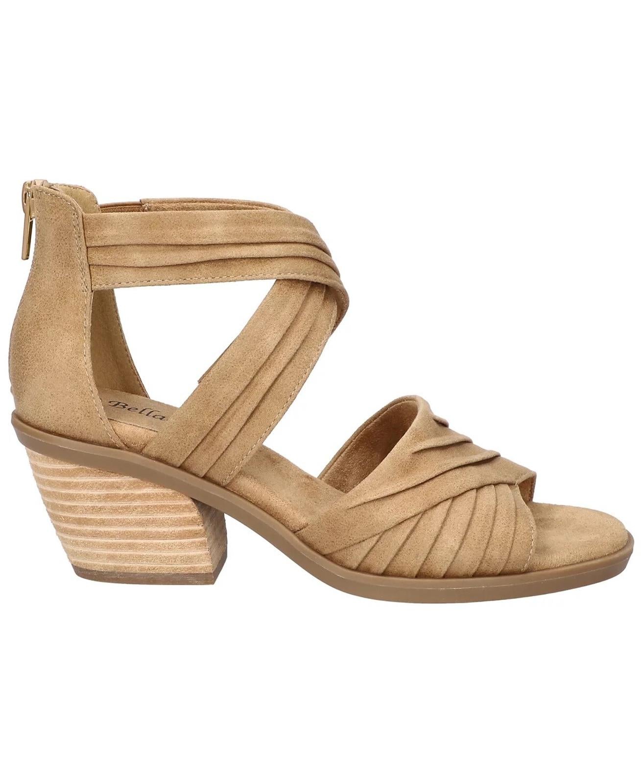 Sandalias de gladiador con cremallera Bella Vita para mujer, 9.5 estrechas (AA, N) / Bronceado