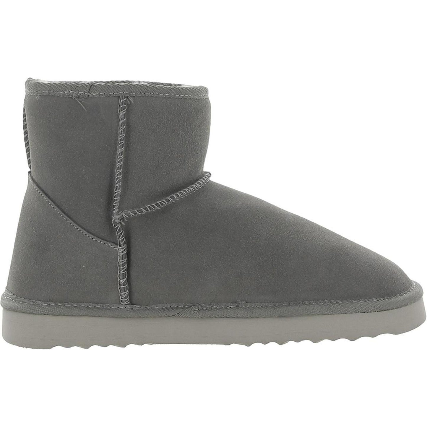 Nature Wind Womens Gray Faux Fur Lined Ankle Booties 7 Medium (B,M)