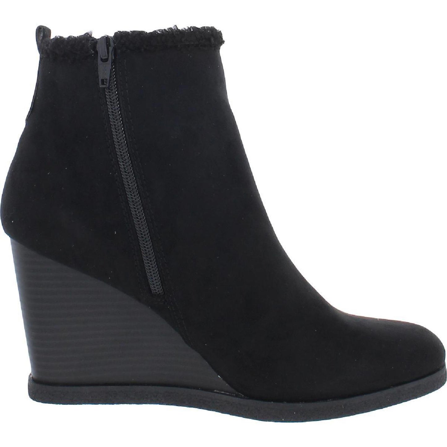 Sun + Stone Womens Camillia Faux Fur Lined Platform Wedge Boots Shoes 10