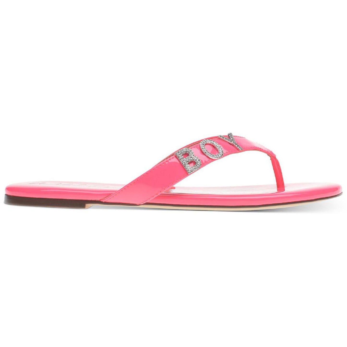 Wild Pair Womens Fantasia Patent Embellished Flat Sandals Shoes