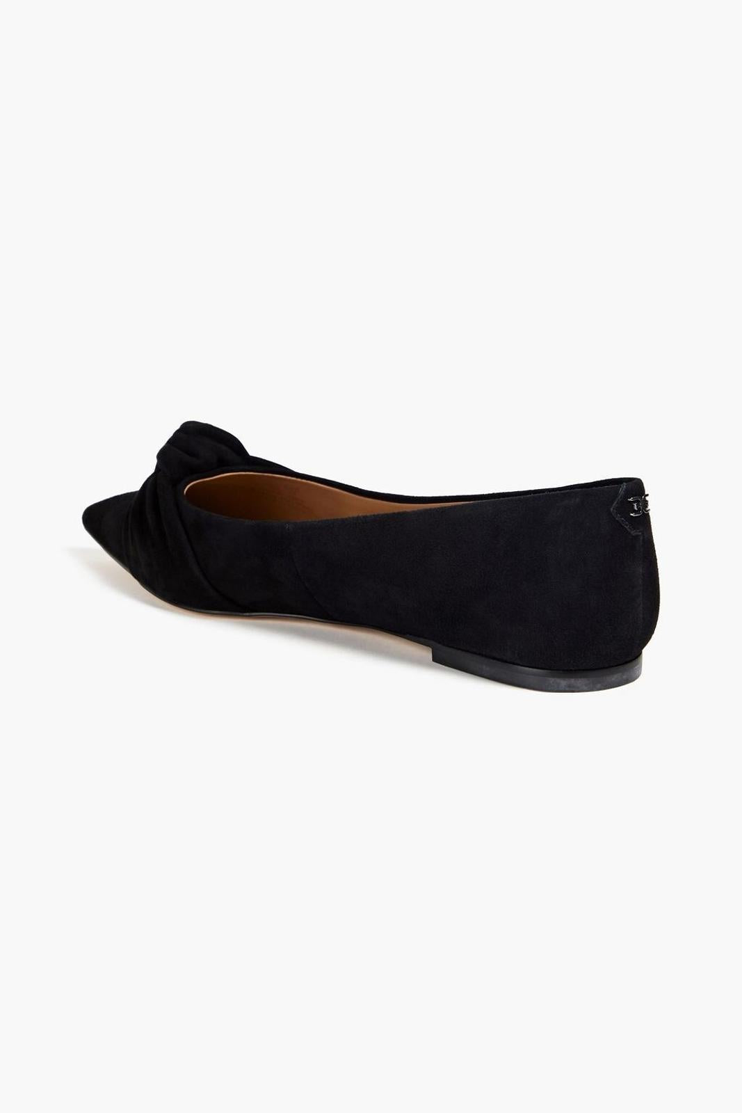 Sam Edelman Wheaton Black Suede Fashion Slip On Pointed Toe Ballet Flats 9.5M