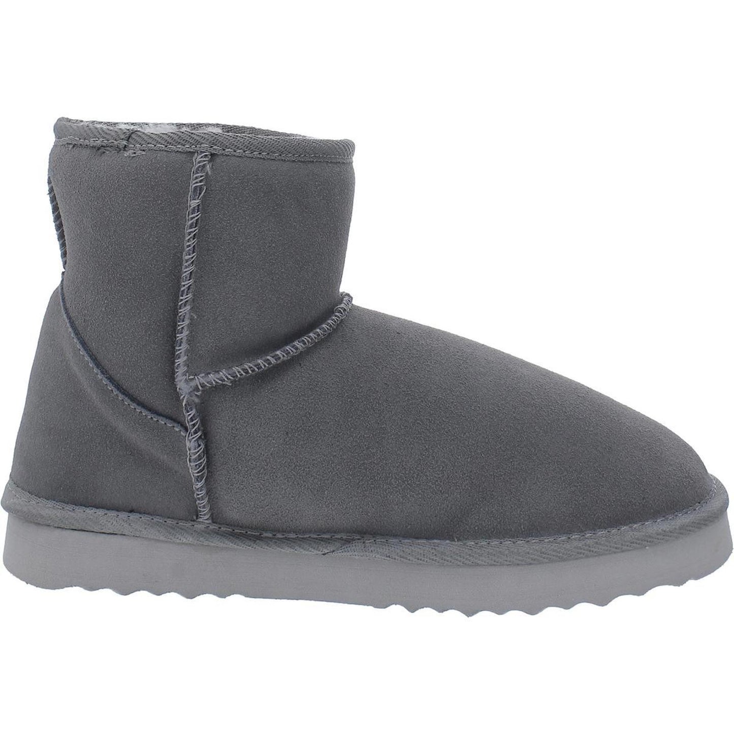 Nature Wind Womens Gray Faux Fur Lined Ankle Booties 7 Medium (B,M)