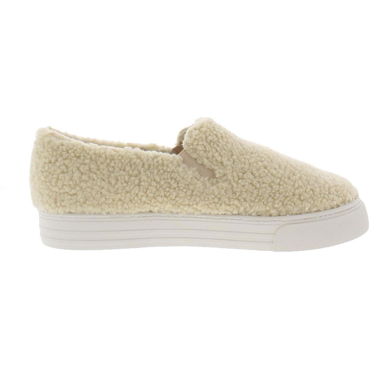 BC Footwear Women's Your Move Faux Shearling Slip On Platform Loafter Sneaker