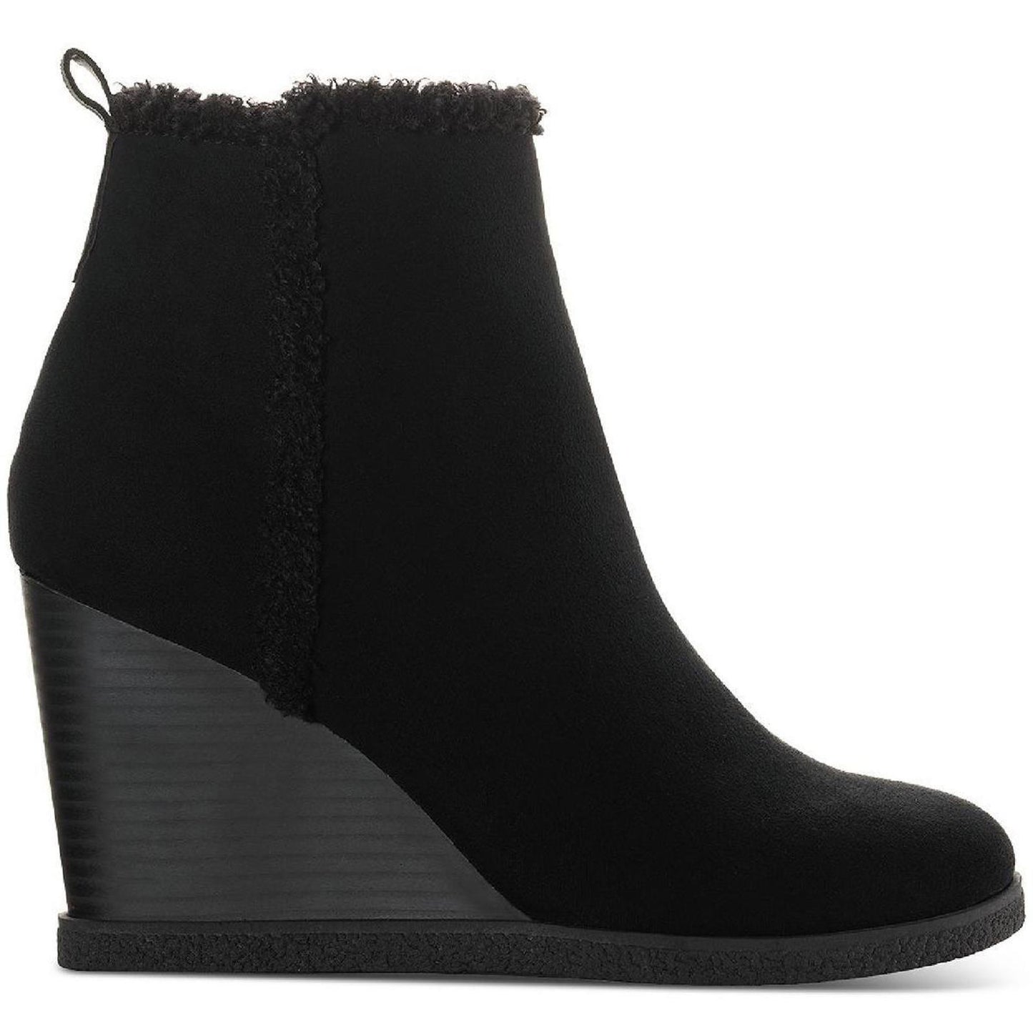 Sun + Stone Womens Camillia Faux Fur Lined Platform Wedge Boots Shoes 10