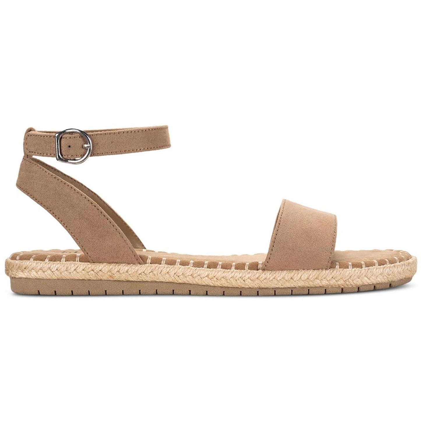 Style & Co. Womens Peggyy Taupe Ankle Strap Shoes 7.5 Medium (B,M)
