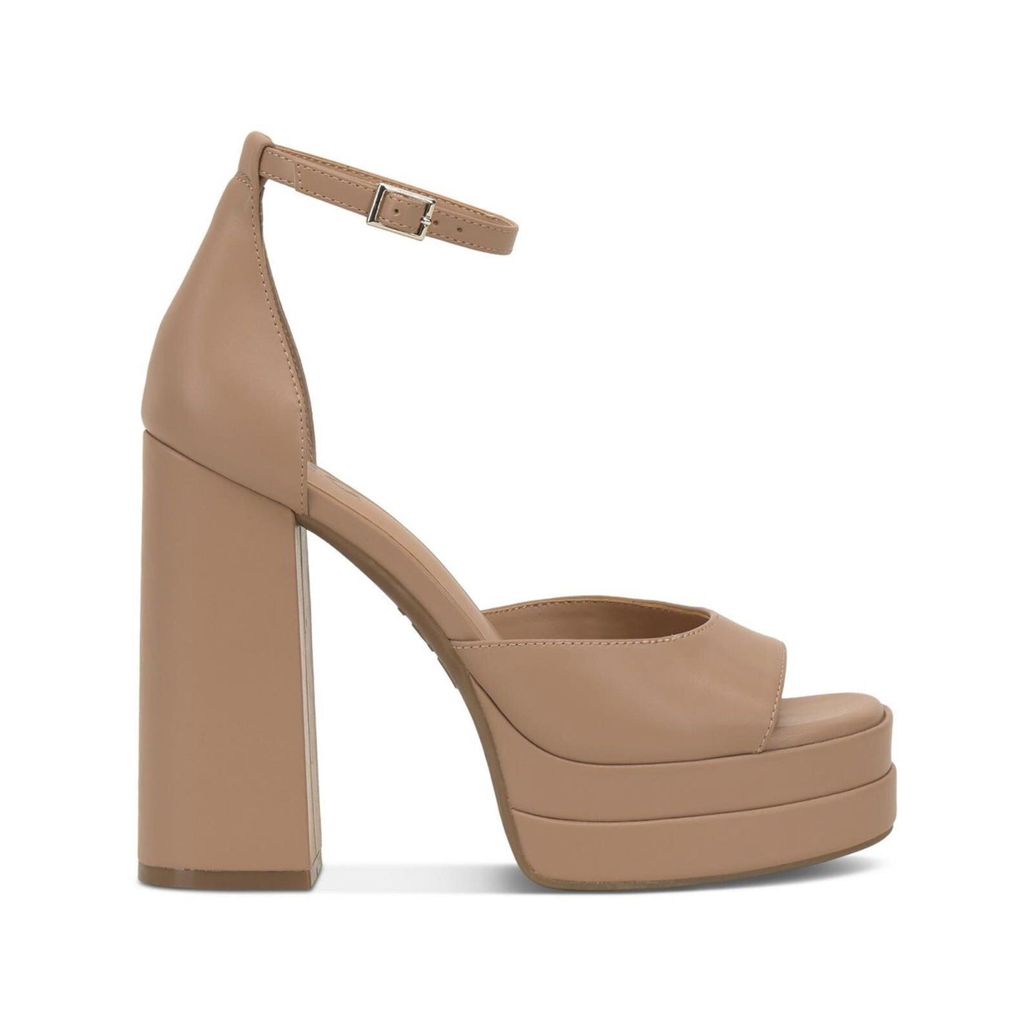 INC Womens Arya Platform Sandals 9.5 Medium (B,M) / Dark Almond Smooth