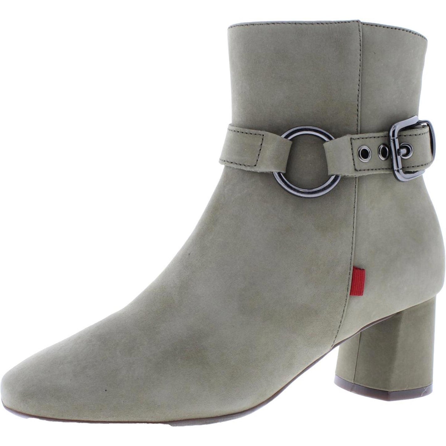 Marc Joseph Womens Madison Buckle Block Heel Ankle Boots Shoes 5