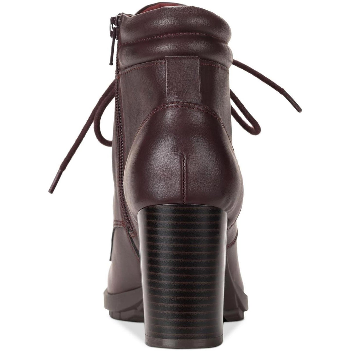 Style & Co. Womens Laurellee Red Combat & Lace-Up Boots 8 Medium (B,M)