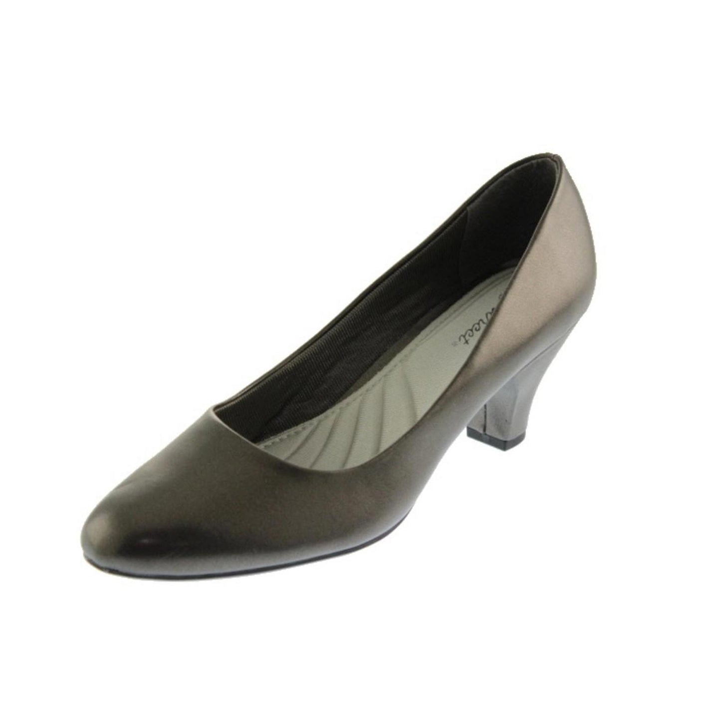 Easy Street Womens Fabulous Slip On Pumps 9 Narrow (AA,N) / Pewter
