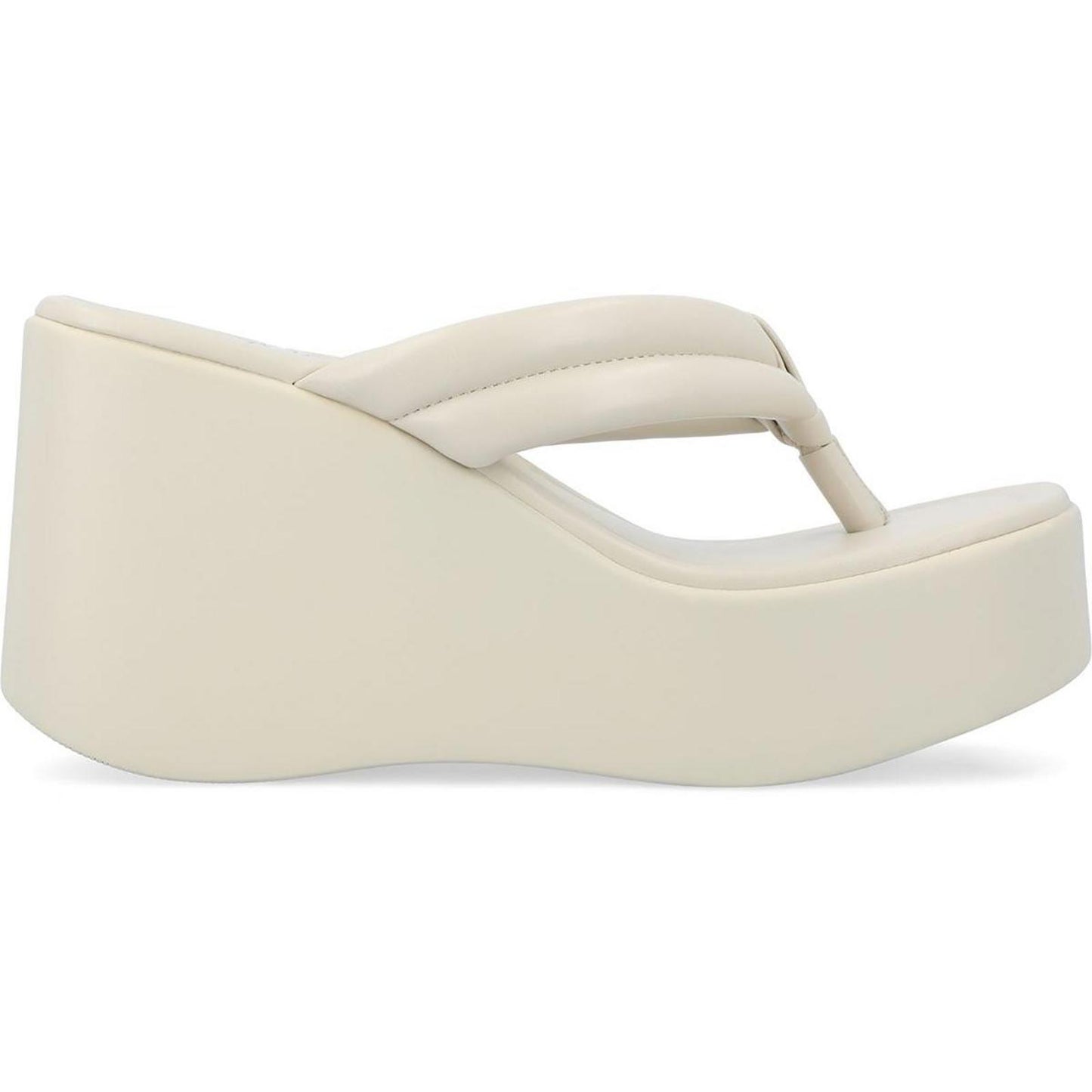 Journee Collection Womens SHAREENE Beige Wedge Sandals 9.5 Medium (B,M)