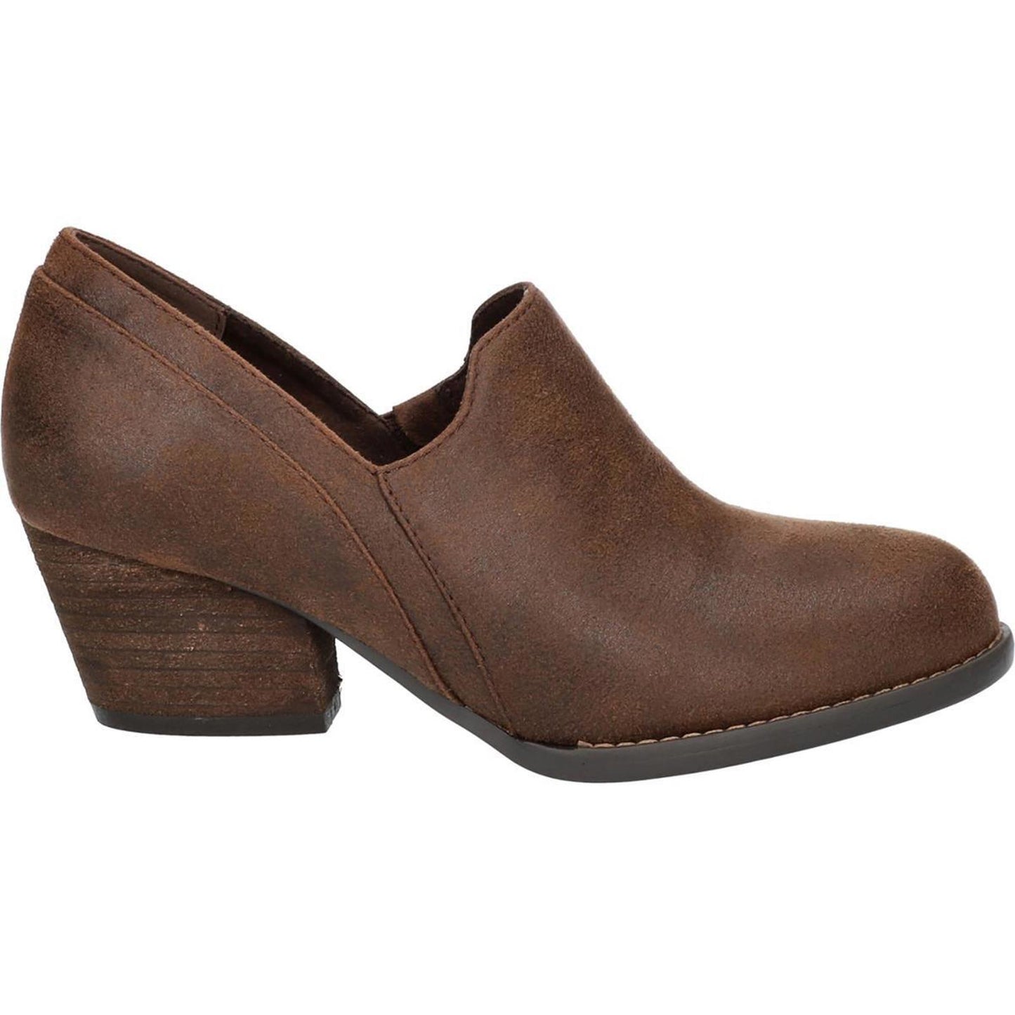Bella Vita Womens Nakia Brown Slip On Booties Shoes