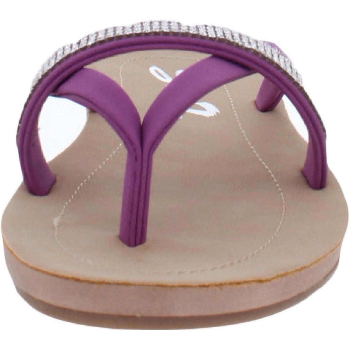 Seven7 Womens Bondi Caramel Purple Thong Sandals Flats 9 Medium (B,M)