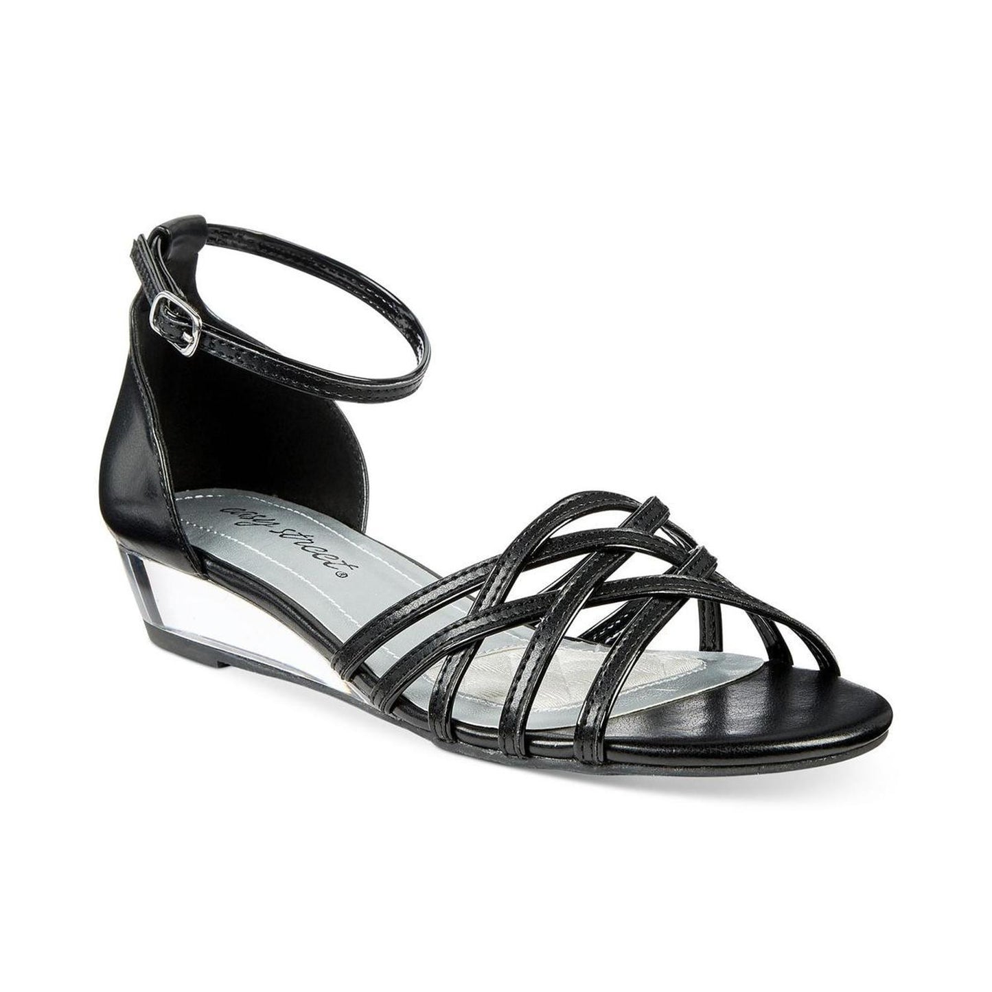 Easy Street Womens Tarrah Black Evening Sandals Shoes 8.5 Medium (B,M)