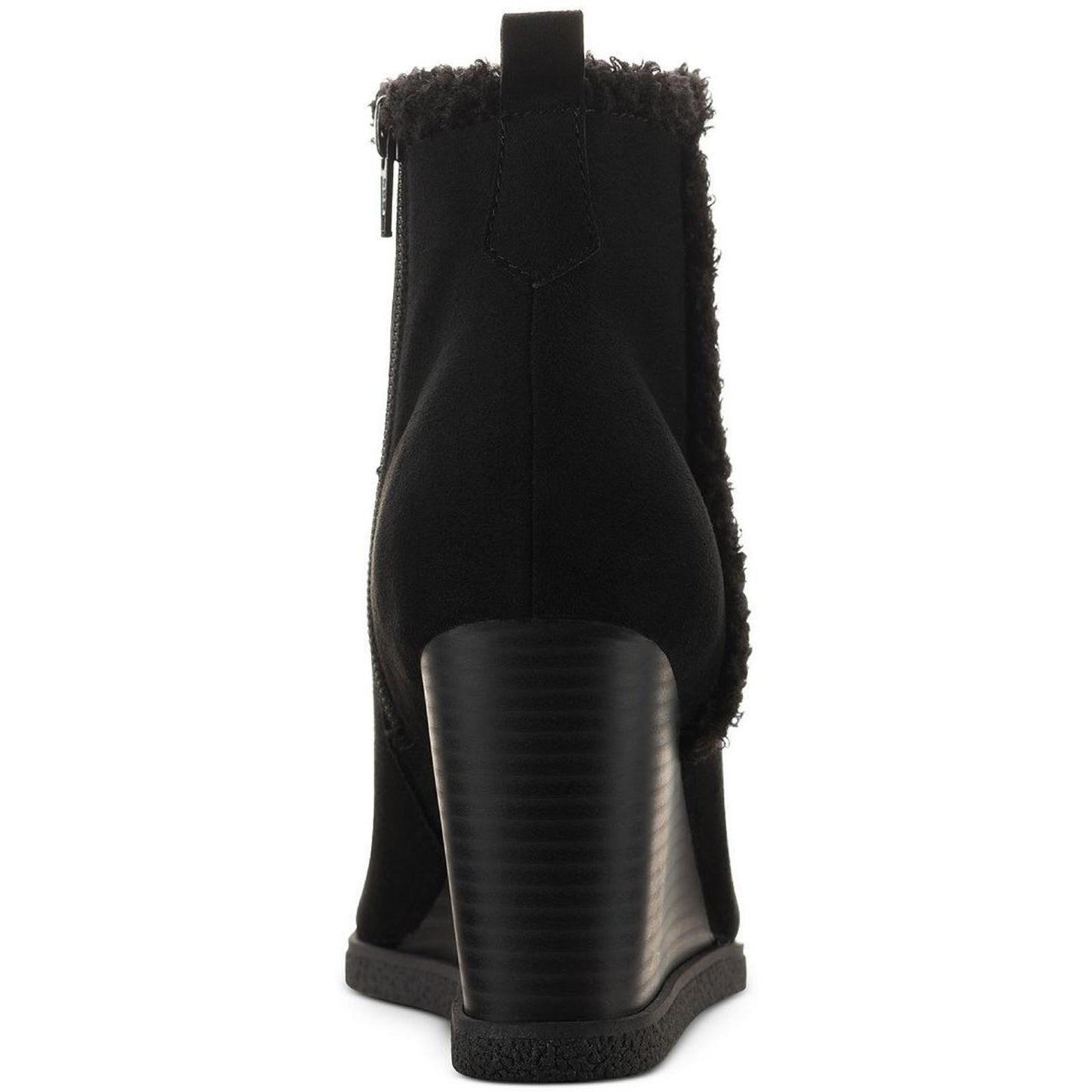 Sun + Stone Womens Camillia Faux Fur Lined Platform Wedge Boots Shoes 10