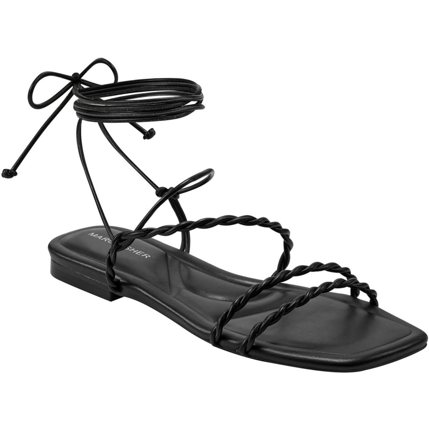 Marc Fisher Womens Lakita Faux Leather Twist Gladiator Sandals Shoes 7 M