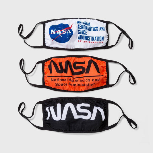 Mascarilla facial de tela Bio World NASA (paquete de 3) para adultos - Talla única