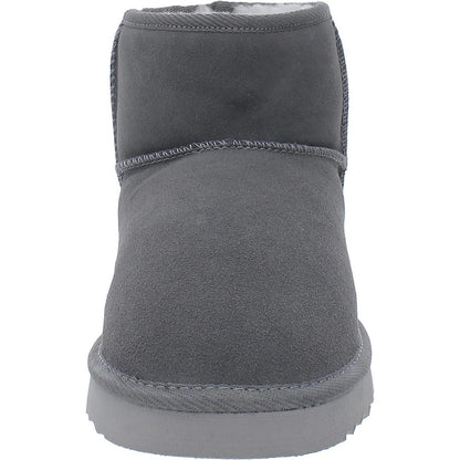 Nature Wind Womens Gray Faux Fur Lined Ankle Booties 7 Medium (B,M)