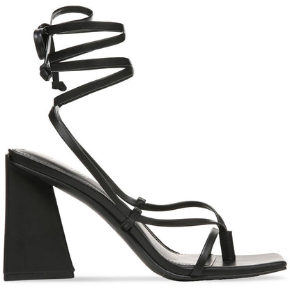 Sandalias de tacón cónico Auroraap para mujer Bar III, color negro, talla 42 (B, M)
