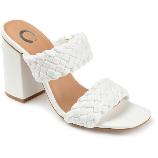 Journee Collection Womens Melissa White Mule Sandals 8