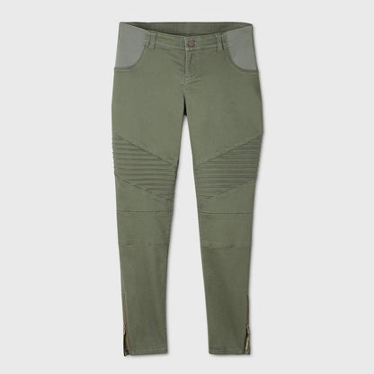 Isabel Maternity Inset Panel Jeggings 10 Olive Green