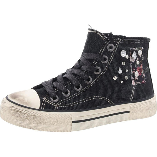 Blowfish Womens Kimber Hi Distressed Canvas Casual And Fashion Sneakers