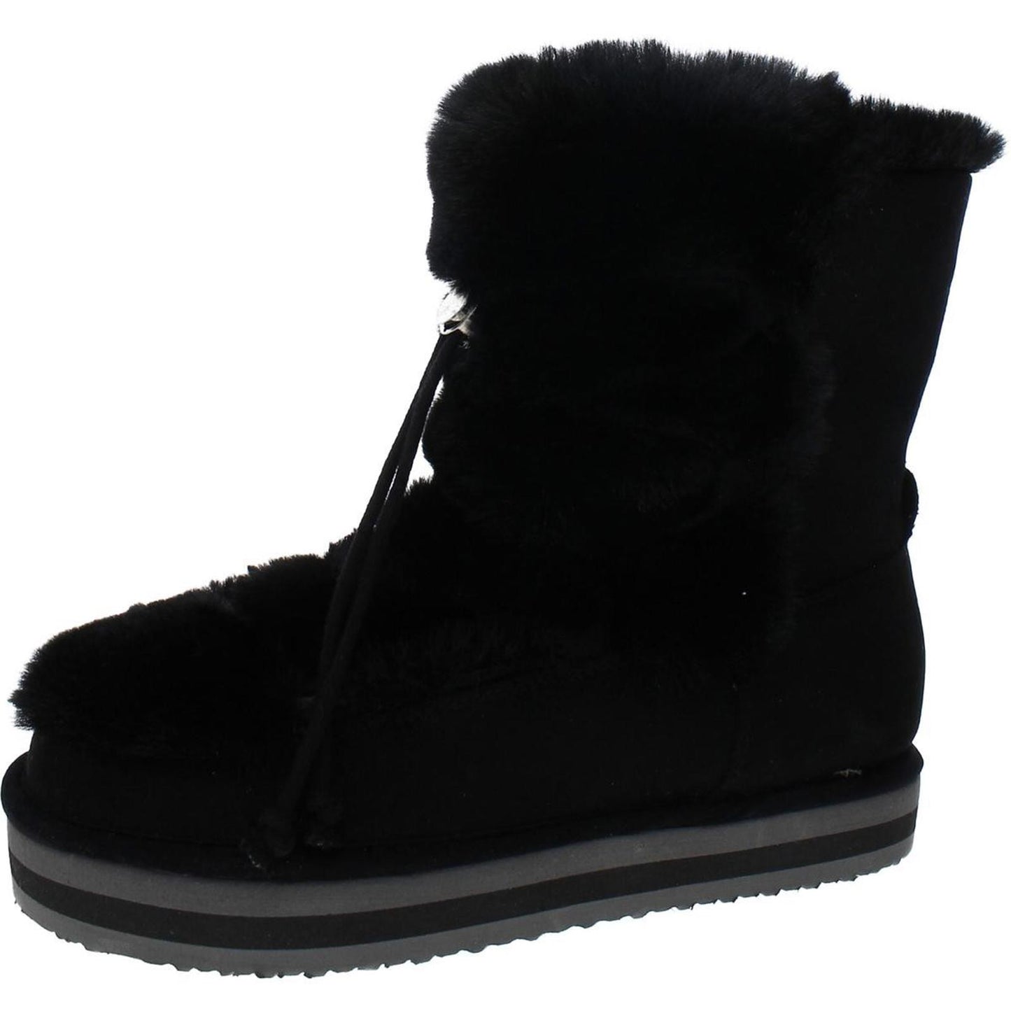 Sun + Stone Womens Remii Faux Suede Fuzzy Winter & Snow Boots Shoes 7