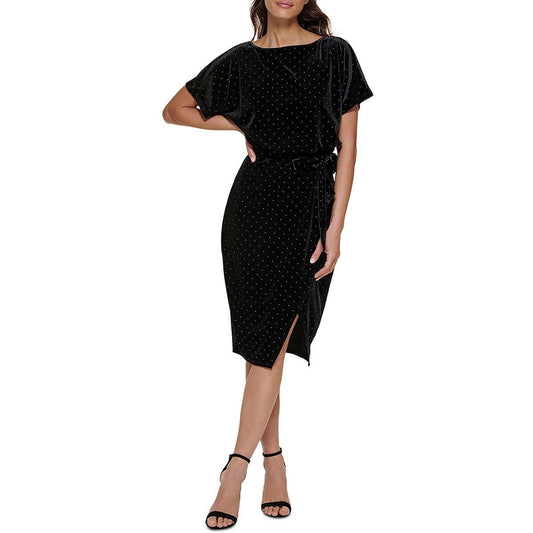 Kensie Dresses Womens Black Studded  Sheath Dress XS