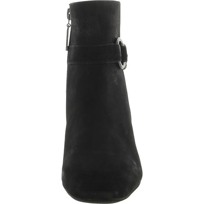 Marc Joseph Womens Madison Buckle Block Heel Ankle Boots Shoes 5