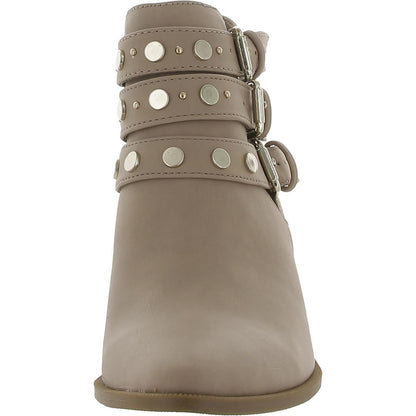 Circus by Sam Edelman Womens Henna Faux Leather Studded Ankle Boots