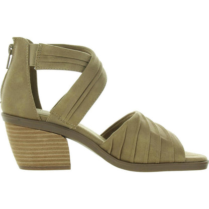 Bella Vita Womens Quinnell Criss-Cross Faux Suede Ankle Strap 8 Narrow (AA,N) / Natural