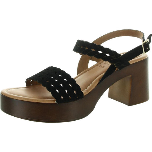 Bella Vita Womens Jud-Italy Cut-Out Suede Slingback Sandals 8.5 Medium (B,M) / Black Suede