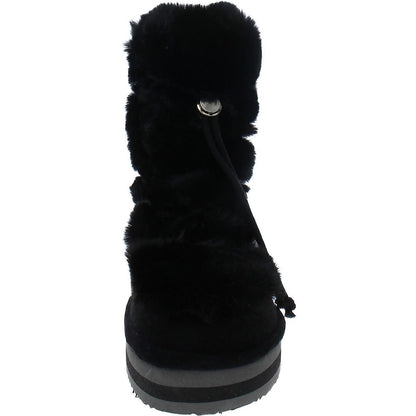Sun + Stone Womens Remii Faux Suede Fuzzy Winter & Snow Boots Shoes 7