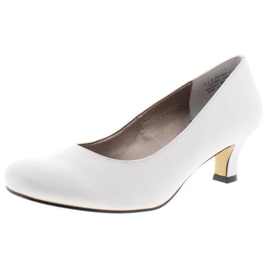 Array Womens Flatter Padded Insole Low Slip On Kitten Heels Shoes 10 Wide