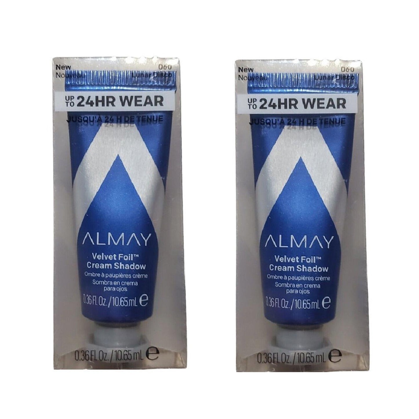 Paquete de 2 sombras de ojos en crema Almay Velvet Foil, Lunar Disco 060