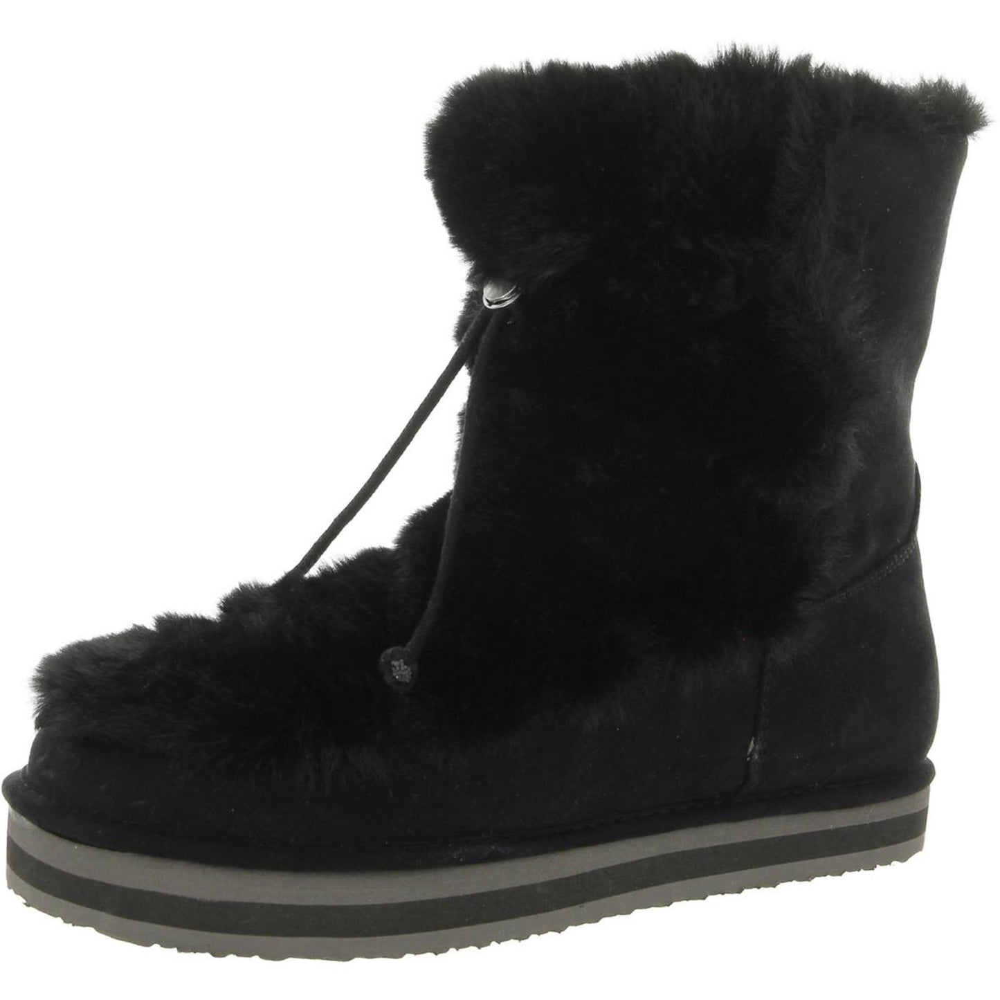 Sun + Stone Womens Remii Faux Suede Fuzzy Winter & Snow Boots Shoes 7