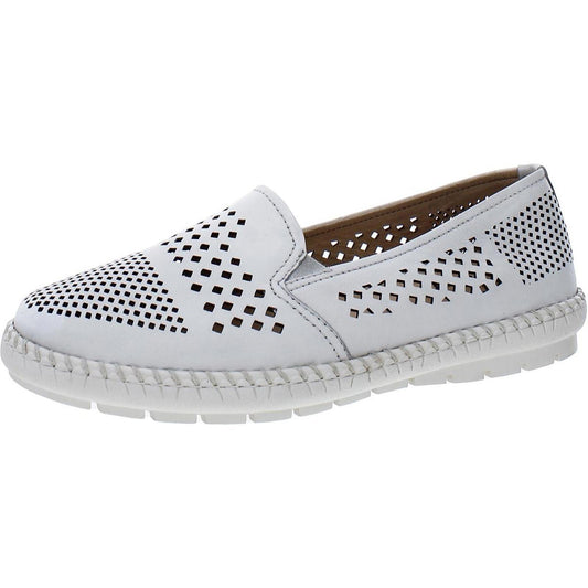 Trotters Womens Royal Leather Slip On Loafers 9.5 Narrow (AA,N) / White