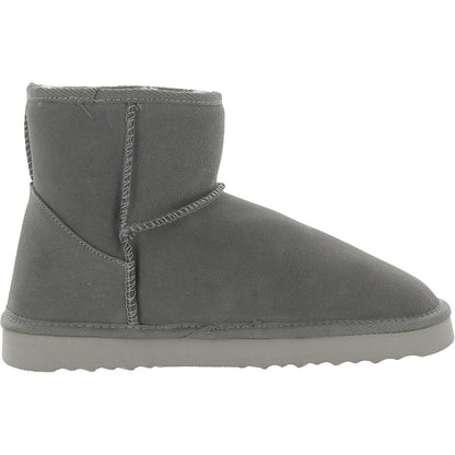 Nature Wind Womens Gray Faux Fur Lined Ankle Booties 7 Medium (B,M)