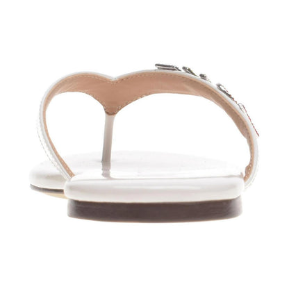 Wild Pair Womens Fantasia Patent Embellished Flat Sandals Shoes