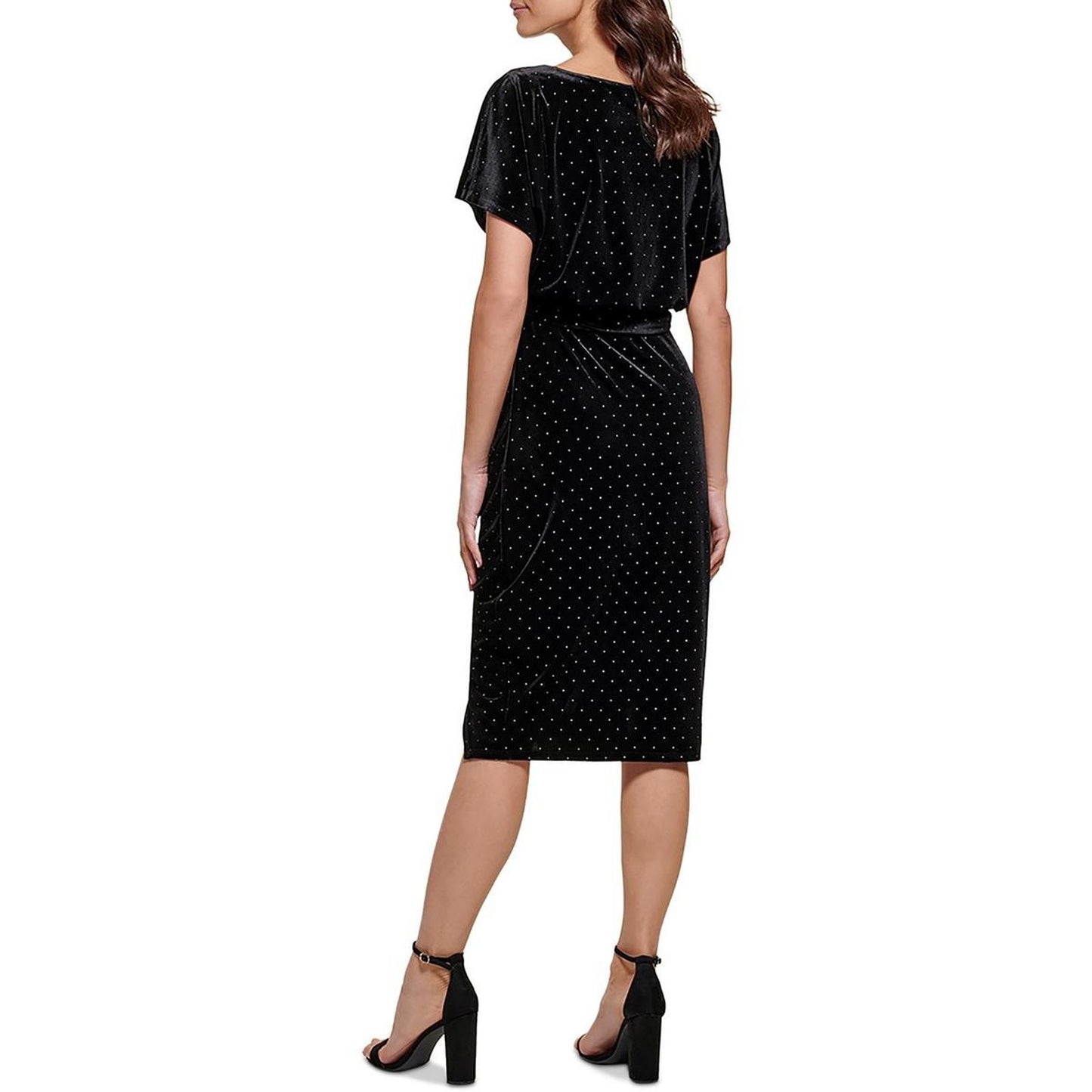 Kensie Dresses Womens Black Studded  Sheath Dress XS